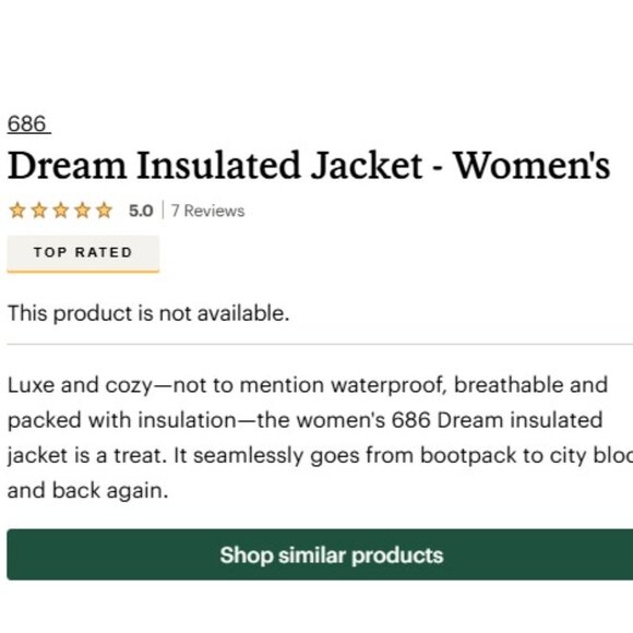 686 Dream Insulated Jacket Ski Snowboard Winter Waterproof Breathable Hooded - Picture 13 of 16